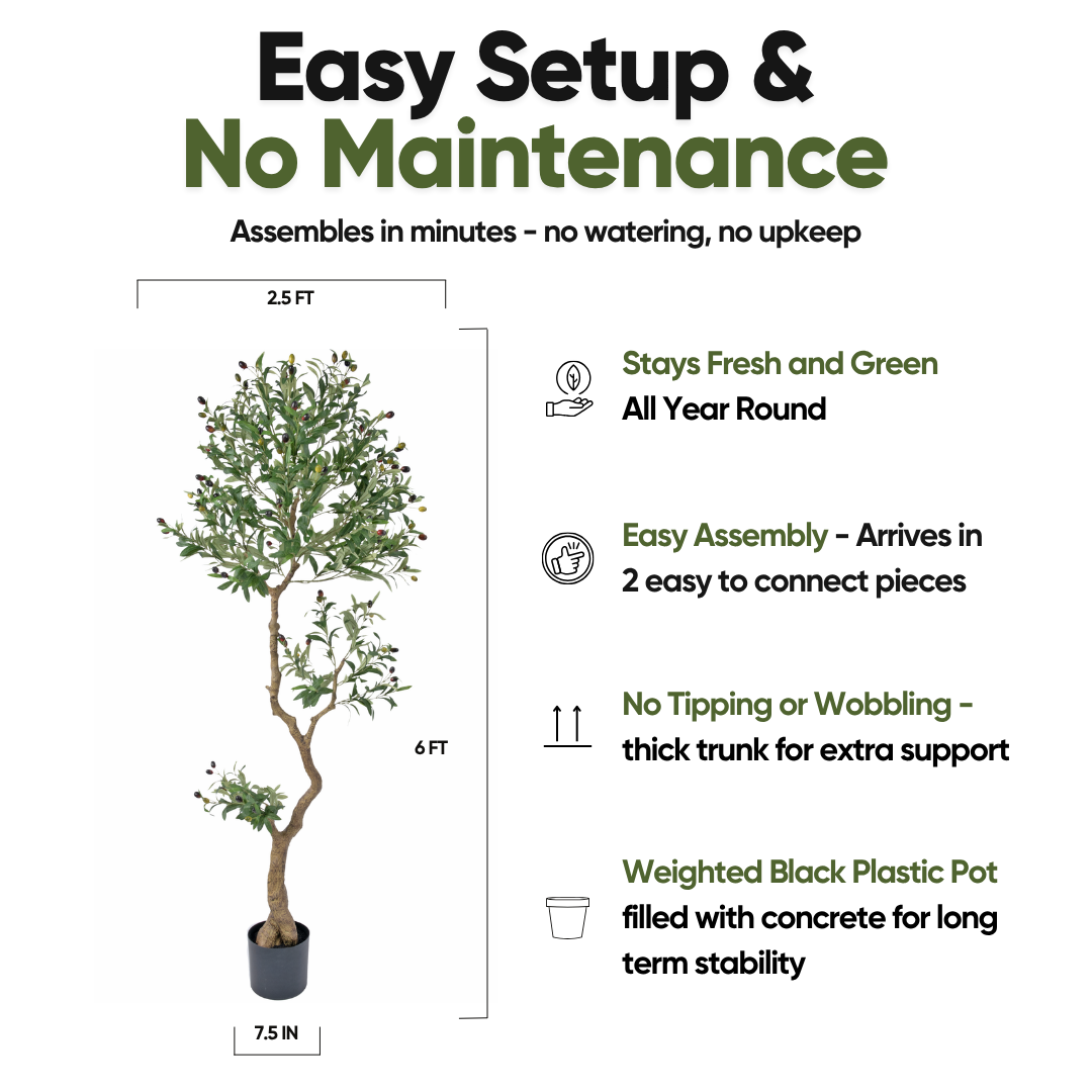 Faux Olive Tree 6 Ft