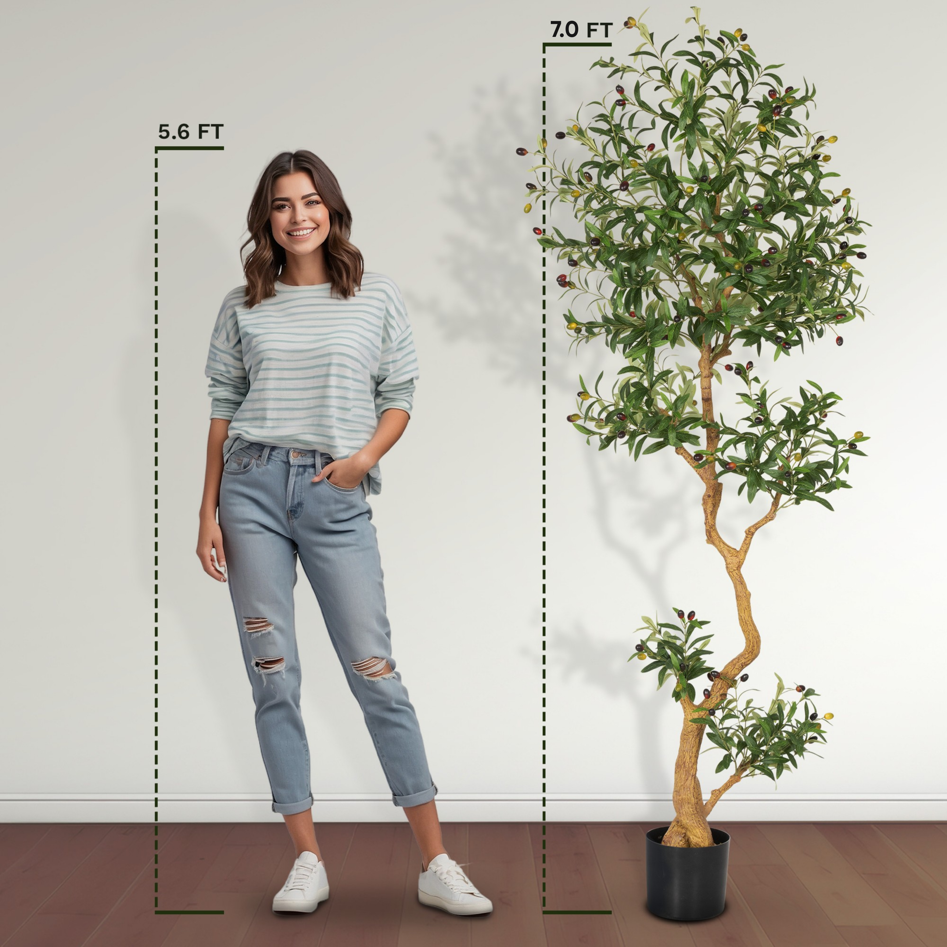 Faux Olive Tree 7 Ft