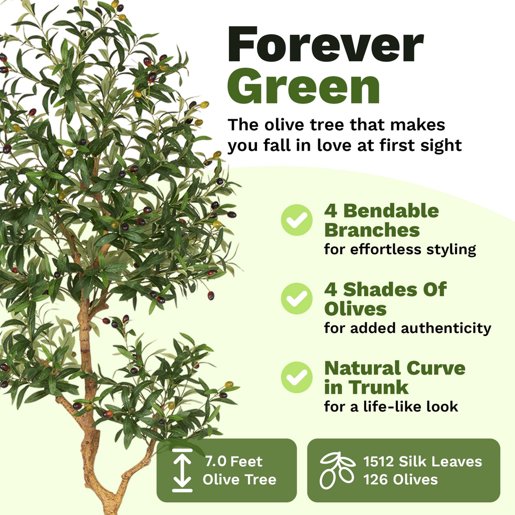 Faux Olive Tree 7 Ft