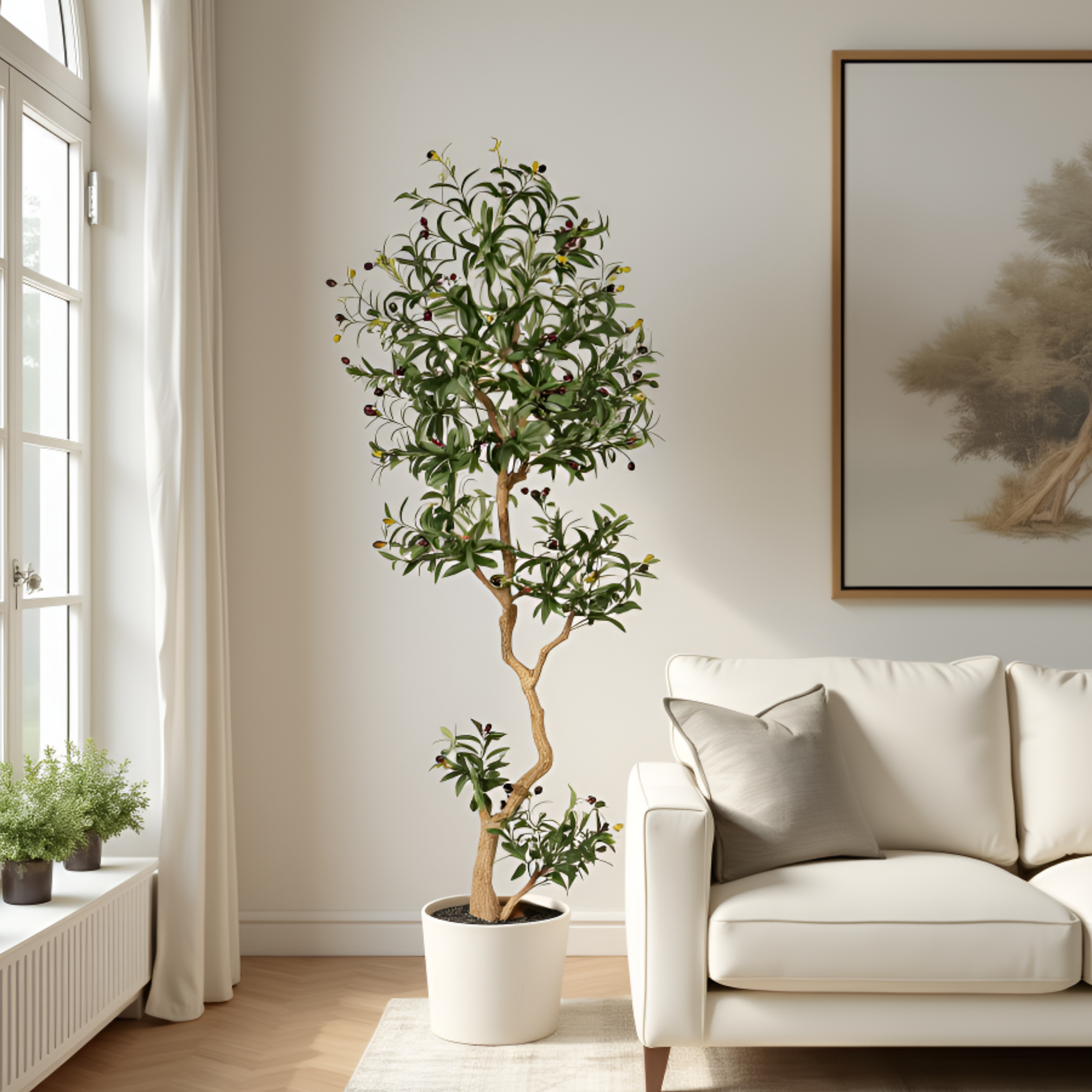 Faux Olive Tree 7 Ft