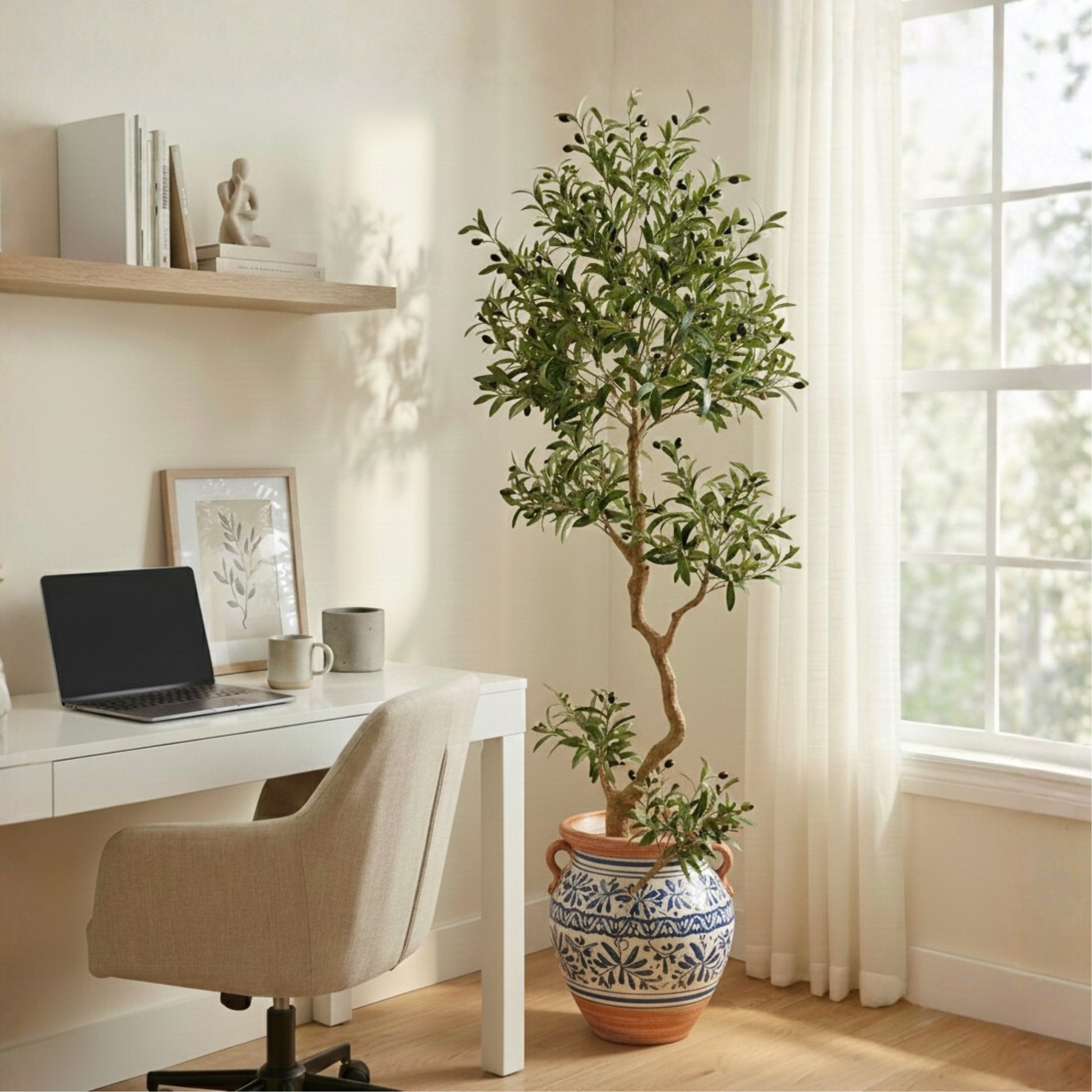 Faux Olive Tree 7 Ft