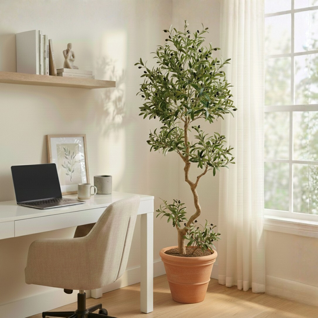 Faux Olive Tree 7 Ft