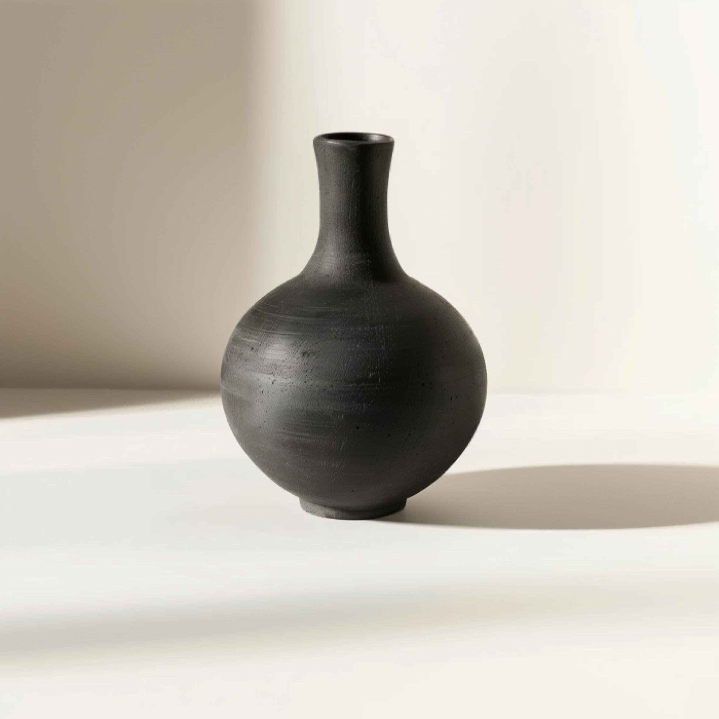 Black Ceramic Vase